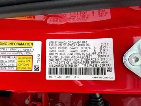 New 2026 Honda Civic Sport image 17