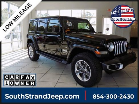 Used 2022 Jeep Wrangler Unlimited Sahara w/ LED Lighting Group AWD/4WD image 1