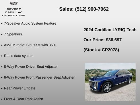 Certified 2024 Cadillac Lyriq Tech w/ Driver Assist Package AWD/4WD image 18