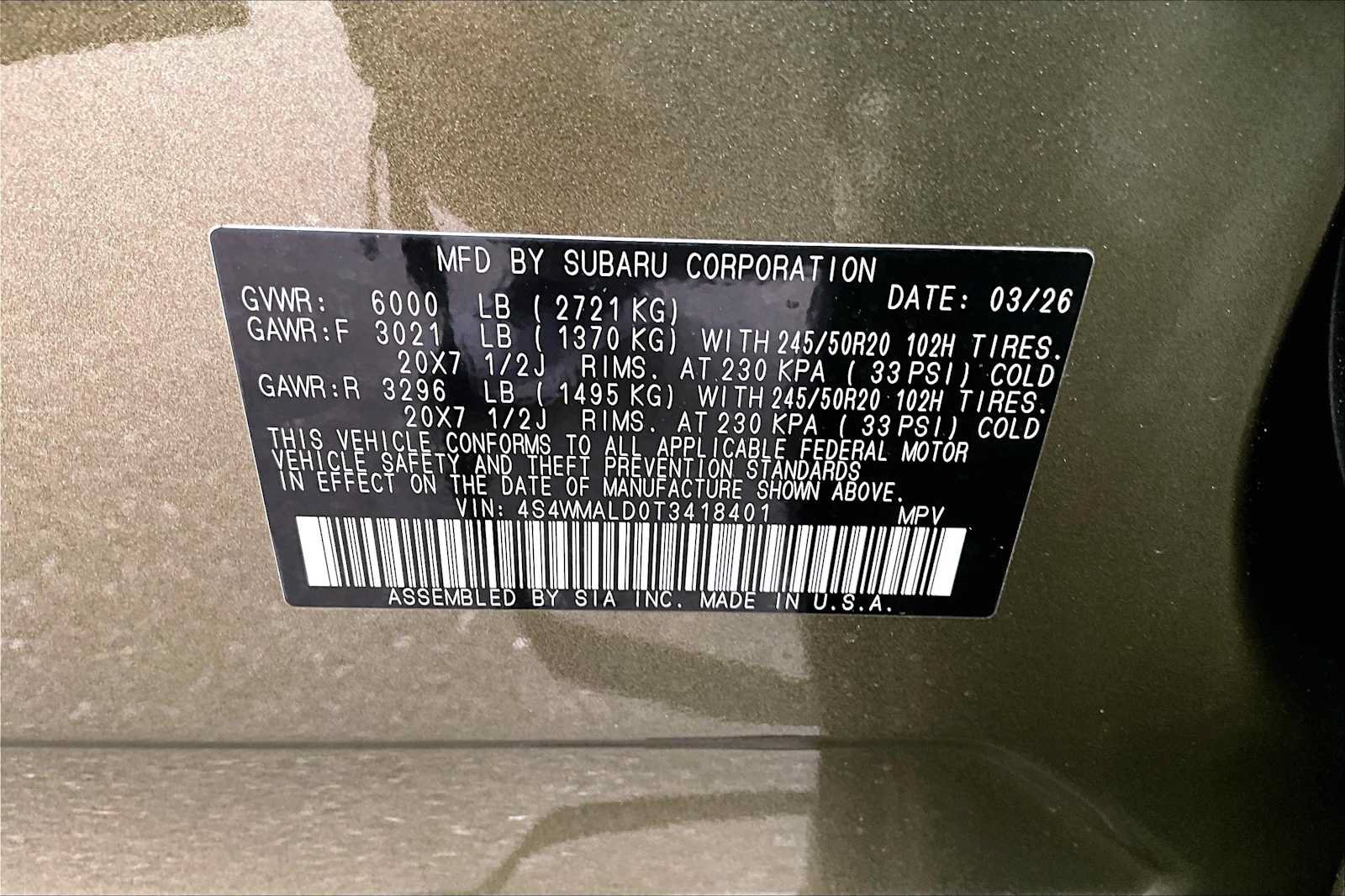 New 2026 Subaru Ascent Bronze Edition AWD/4WD image 19