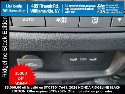 New 2026 Honda Ridgeline Black Edition image 35