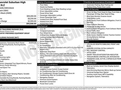 Used 2025 Chevrolet Suburban High Country AWD/4WD image 5
