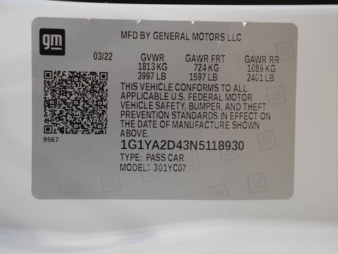 Used 2022 Chevrolet Corvette Stingray Coupe w/ 1LT image 74