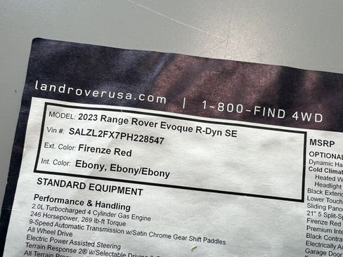 Used 2023 Land Rover Range Rover Evoque R-Dynamic SE image 32