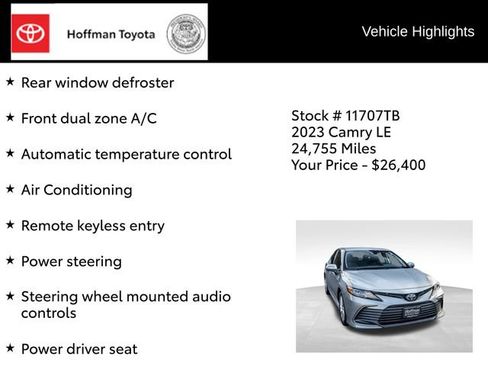 Used 2023 Toyota Camry LE FWD image 15