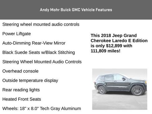 Used 2018 Jeep Grand Cherokee Laredo AWD/4WD image 14