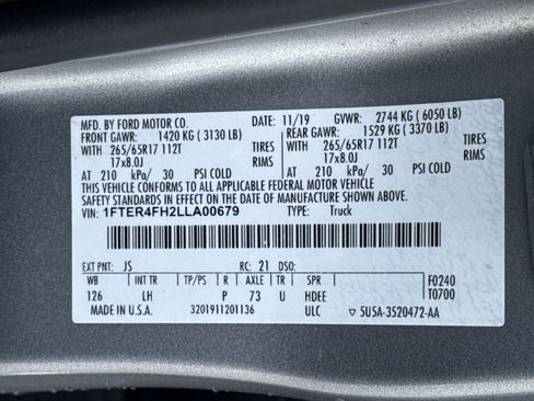 Used 2020 Ford Ranger XLT w/ Equipment Group 301A Mid image 33