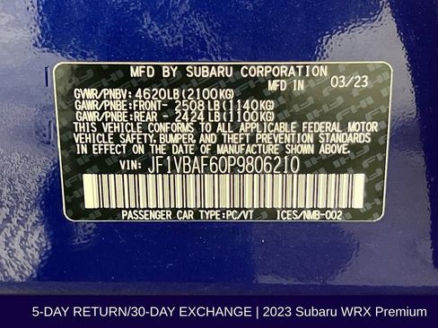 Used 2023 Subaru WRX Premium AWD/4WD image 37