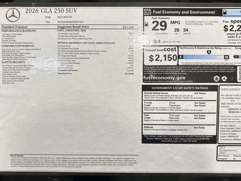 New 2026 Mercedes-Benz GLA 250 image 29