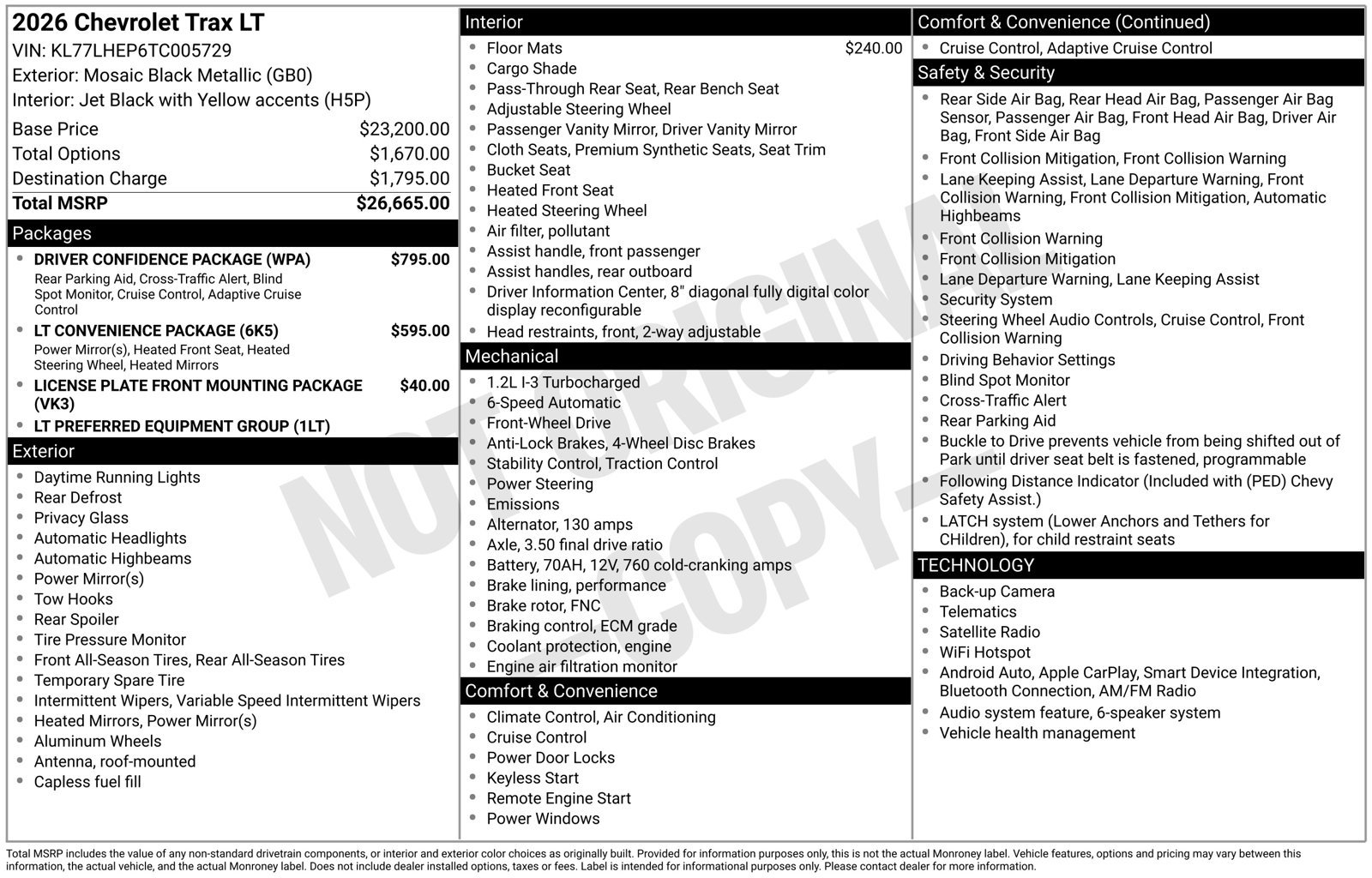 Used 2026 Chevrolet Trax LT w/ Driver Confidence Package FWD image 35