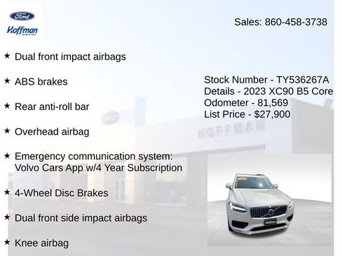 Used 2023 Volvo XC90 B5 Core w/ Protection Package Premier AWD/4WD image 25