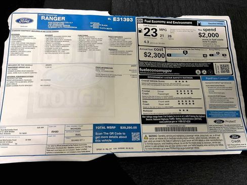 New 2025 Ford Ranger XLT w/ Equipment Group 301A High image 22