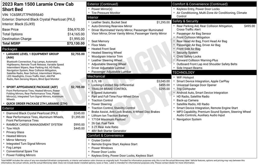 Used 2023 RAM 1500 Laramie AWD/4WD image 1