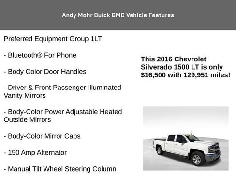Used 2016 Chevrolet Silverado 1500 LT w/ True North Edition AWD/4WD image 12