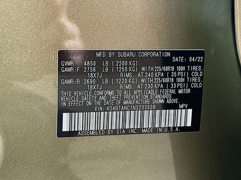 Used 2022 Subaru Outback Limited AWD/4WD image 32