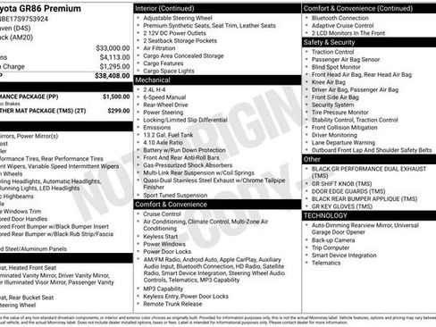 Used 2025 Toyota GR86 Premium w/ Performance Package RWD image 10