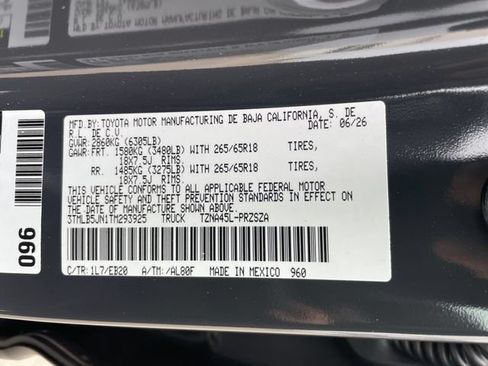 New 2026 Toyota Tacoma Limited AWD/4WD image 26