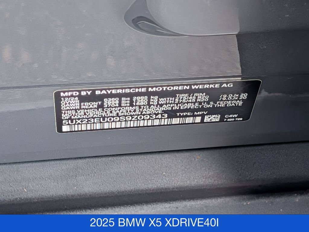 Used 2025 BMW X5 xDrive40i w/ Premium Package AWD/4WD image 35