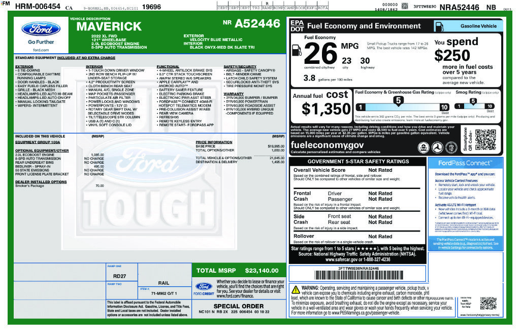 Used 2022 Ford Maverick XL FWD image 2