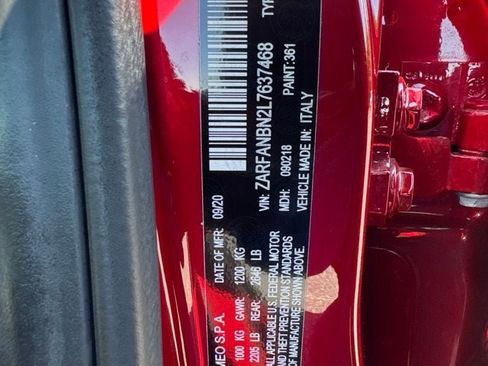 Used 2020 Alfa Romeo Giulia Ti Sport w/ Quick Order Package 22S Sport AWD/4WD image 13