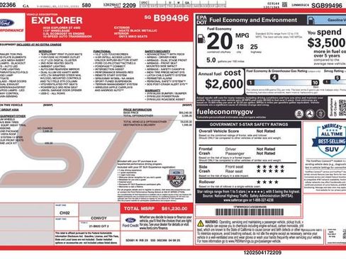 Certified 2025 Ford Explorer ST w/ Sun And Sound Package image 19