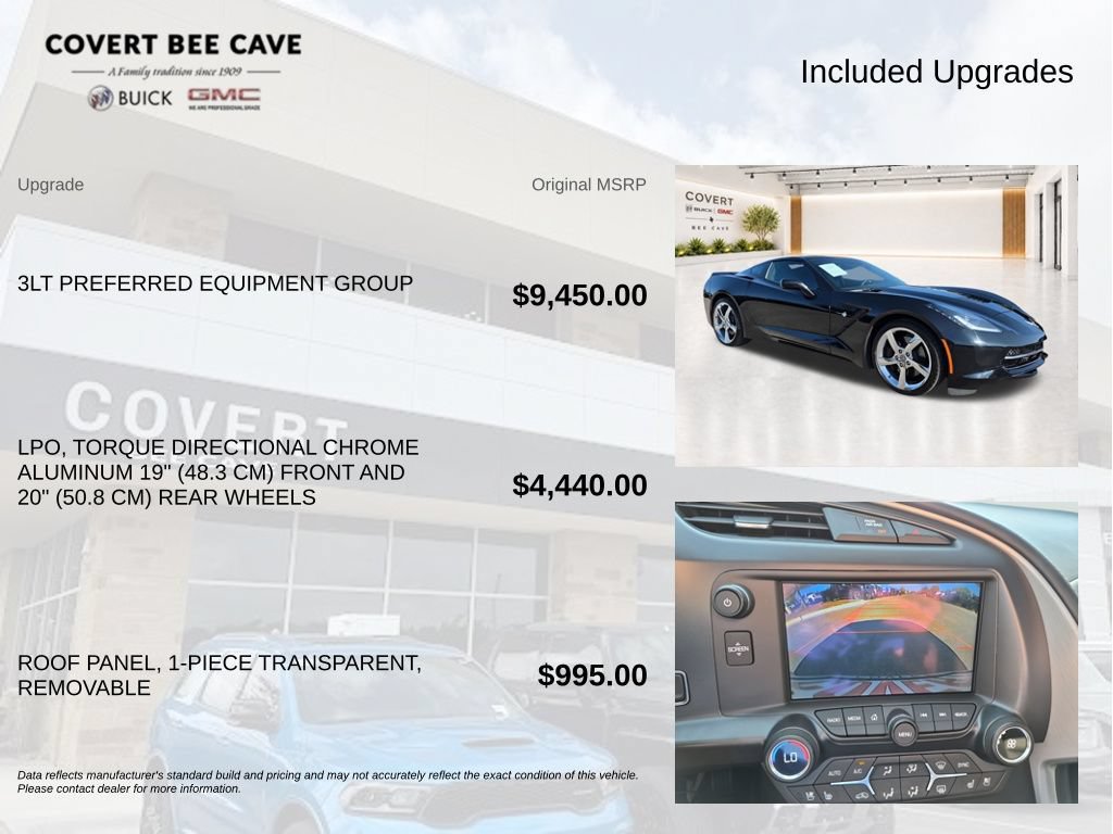 Used 2015 Chevrolet Corvette Stingray Coupe w/ 3LT Preferred Equipment Group RWD image 7