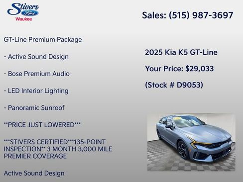Used 2025 Kia K5 GT-Line w/ GT-Line Premium Package AWD/4WD image 11