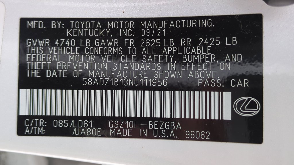 Used 2022 Lexus ES 350 w/ Premium Package FWD image 25