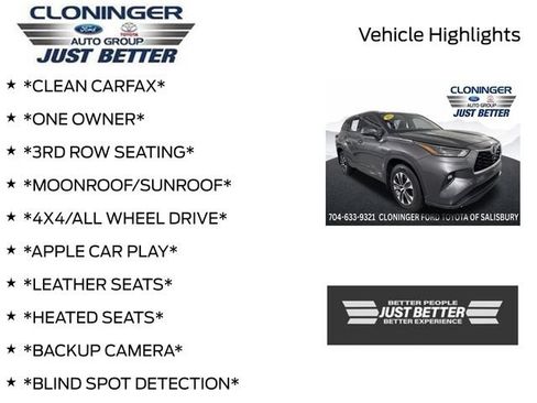 Used 2022 Toyota Highlander XLE AWD/4WD image 3