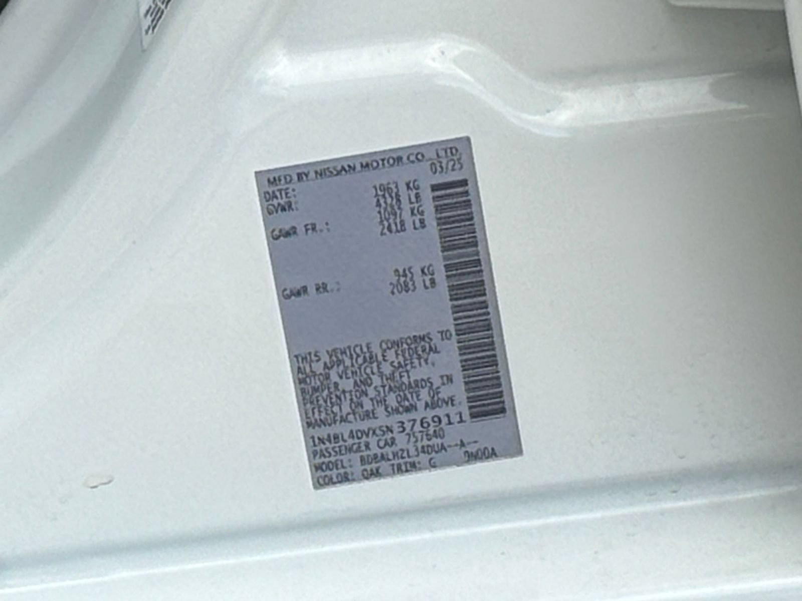 Used 2025 Nissan Altima 2.5 SV FWD image 29