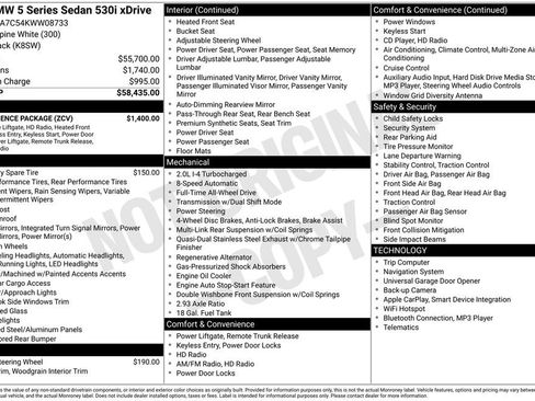 Used 2019 BMW 530i xDrive w/ Convenience Package image 2