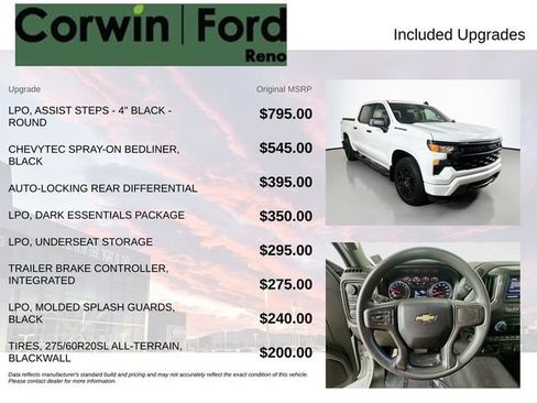 Used 2023 Chevrolet Silverado 1500 Custom w/ LPO, Dark Essentials Package AWD/4WD image 3