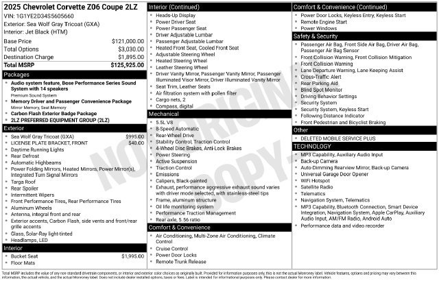 Used 2025 Chevrolet Corvette Z06 RWD image 29
