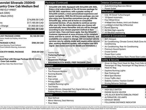 Used 2020 Chevrolet Silverado 2500 High Country w/ Technology Package AWD/4WD image 3