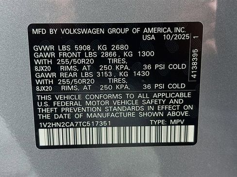 New 2026 Volkswagen Atlas SE AWD/4WD image 33