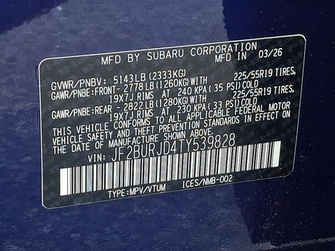 New 2026 Subaru Outback Touring XT AWD/4WD image 19