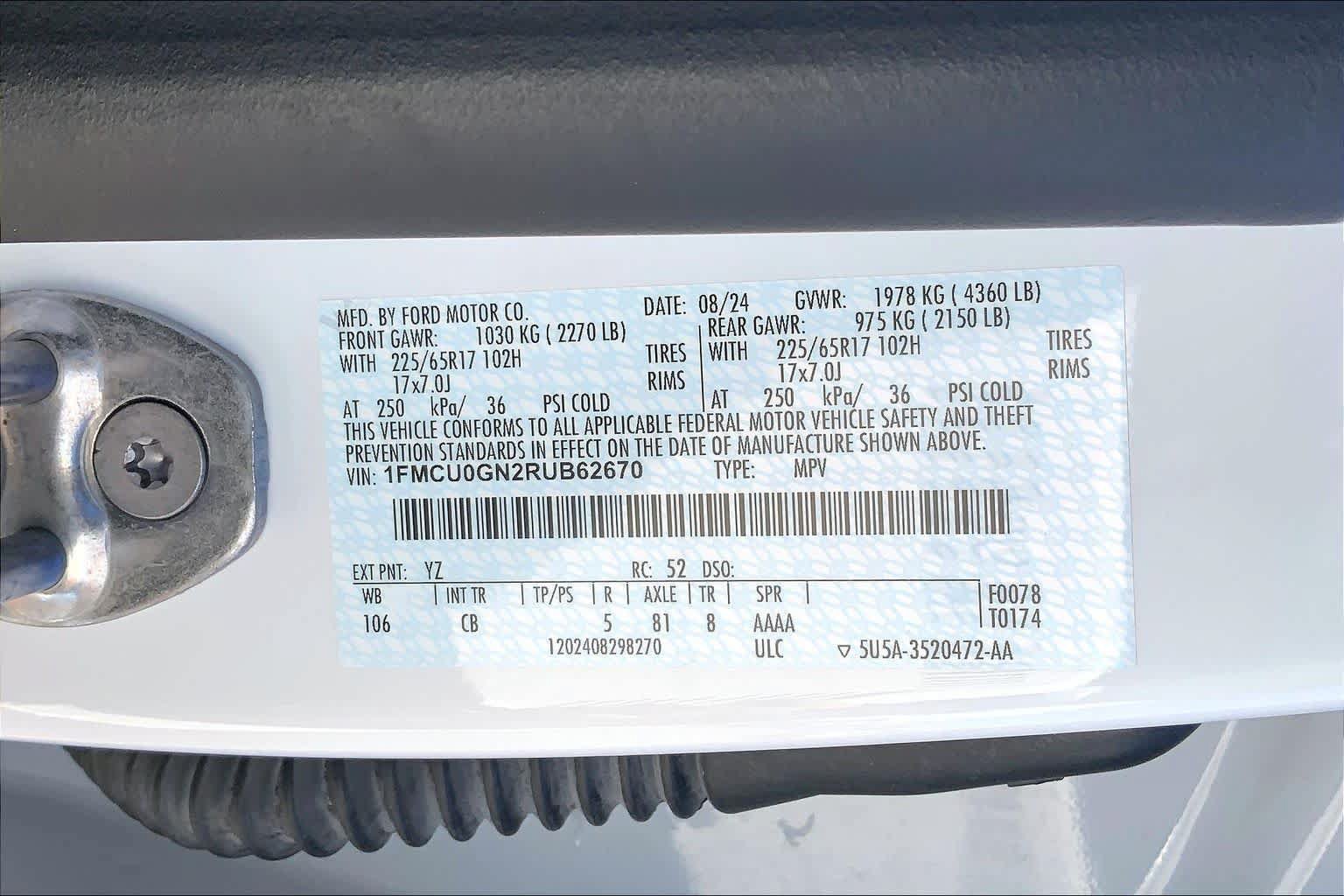 Used 2024 Ford Escape Active w/ Tech Pack #1 FWD image 37