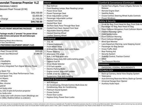Used 2021 Chevrolet Traverse Premier image 7