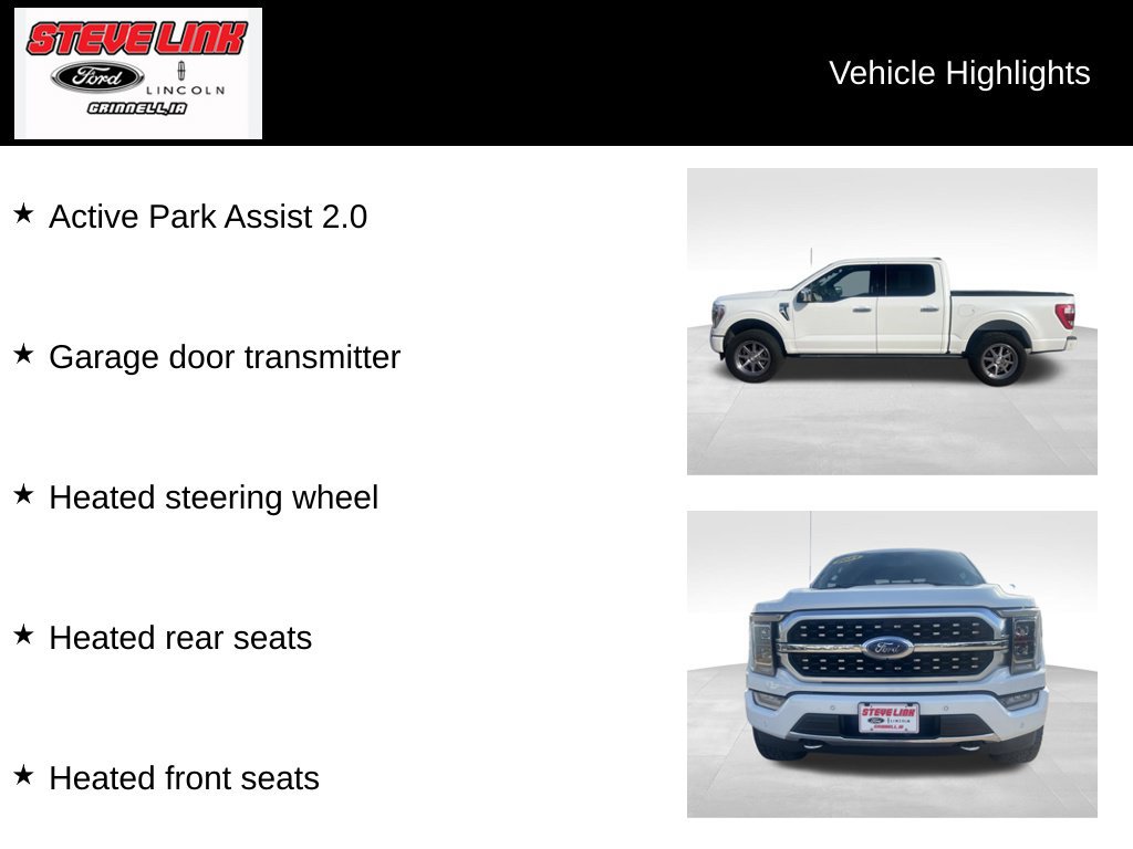 Used 2021 Ford F150 Platinum w/ Equipment Group 701A High AWD/4WD image 12
