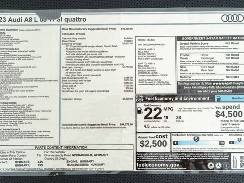 Used 2023 Audi A8 L 3.0T w/ Executive Package image 23