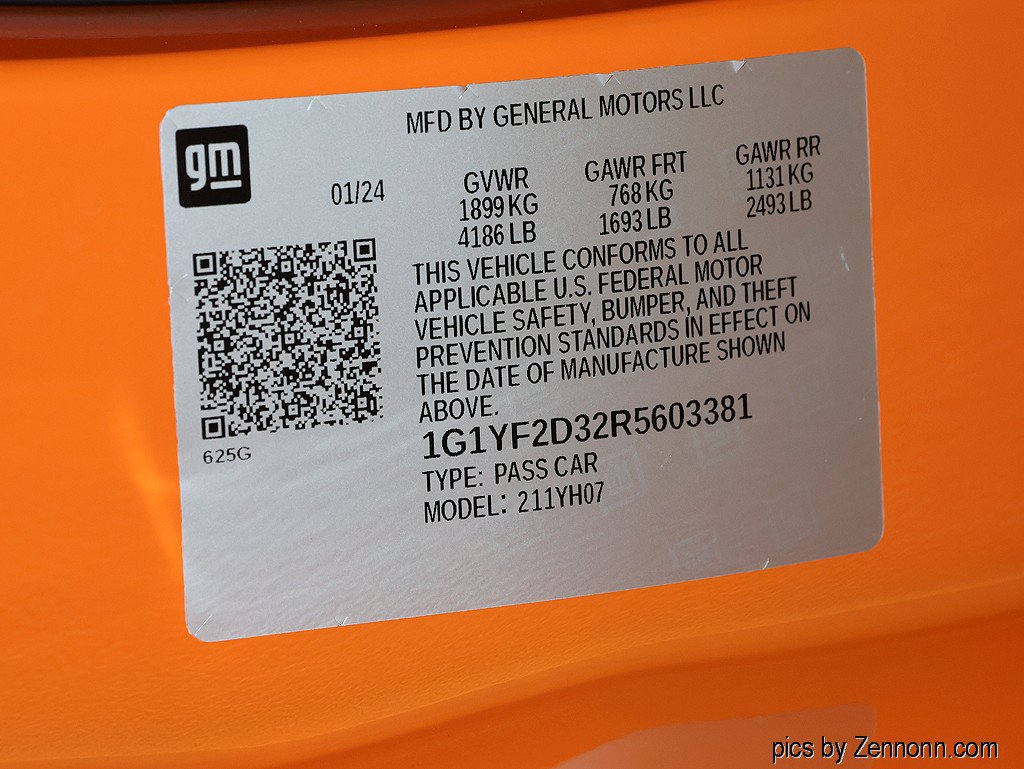 Used 2024 Chevrolet Corvette Z06 w/ Battery Protection Package RWD image 69