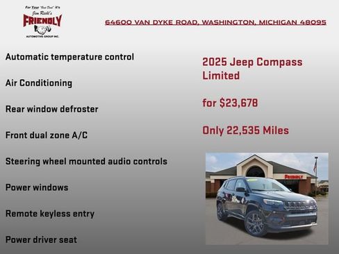 Used 2025 Jeep Compass Limited w/ High Altitude Package AWD/4WD image 25