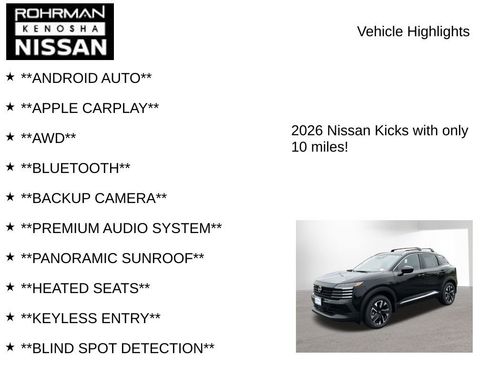 New 2026 Nissan Kicks SV w/ SV Premium Package AWD/4WD image 8