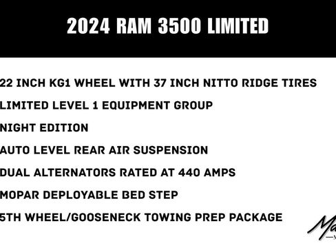 Used 2024 RAM 3500 Limited w/ Night Edition AWD/4WD image 2