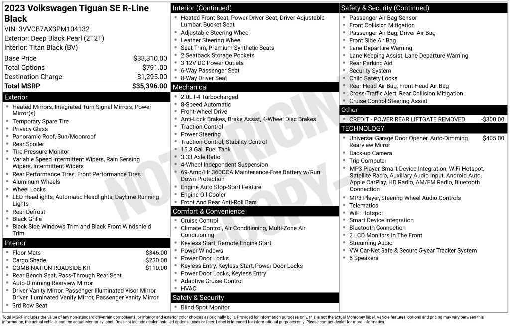 Certified 2023 Volkswagen Tiguan SE R-Line FWD image 8