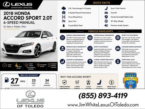 Used 2018 Honda Accord Sport image 1