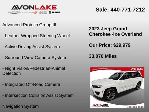 Used 2023 Jeep Grand Cherokee Overland w/ Advanced Protech Group III image 18