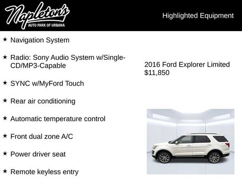Used 2016 Ford Explorer Limited AWD/4WD image 3