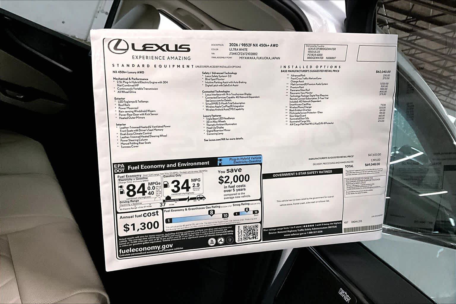 New 2026 Lexus NX 450h+ AWD w/ Luxury Package image 14