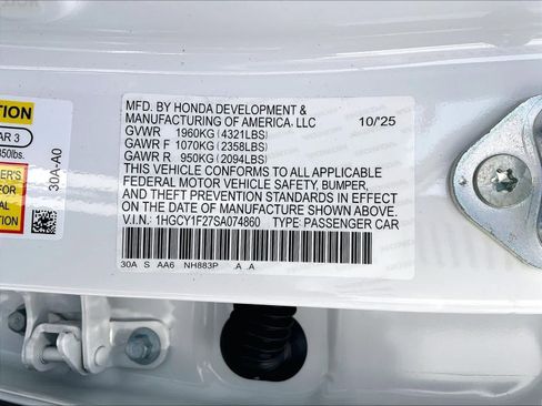 New 2025 Honda Accord LX image 17